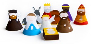 Printable nativity set from Marloes de Vries, a designer and illustrator from the Netherlands